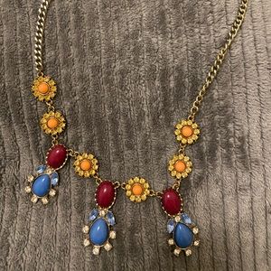 Multi colored statement necklace